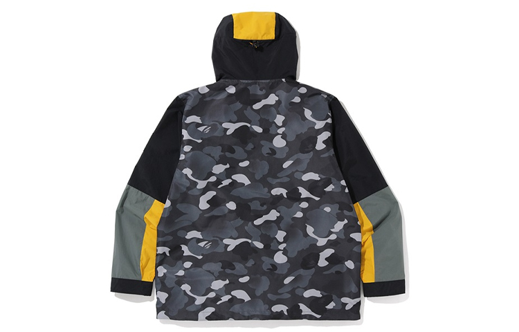 Lookbook BAPE 猿人頭迷彩拼接撞色連帽外套 男款 0ZXJKM140010D
