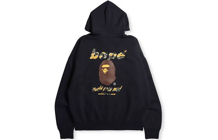 BAPE Ape Head Camo Print Loose Fit Pullover Hoodie 1H70-114-002