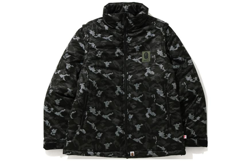 BAPE Ape Head Camo Removable Patch Jacket Green () 0ZXJKM140010F