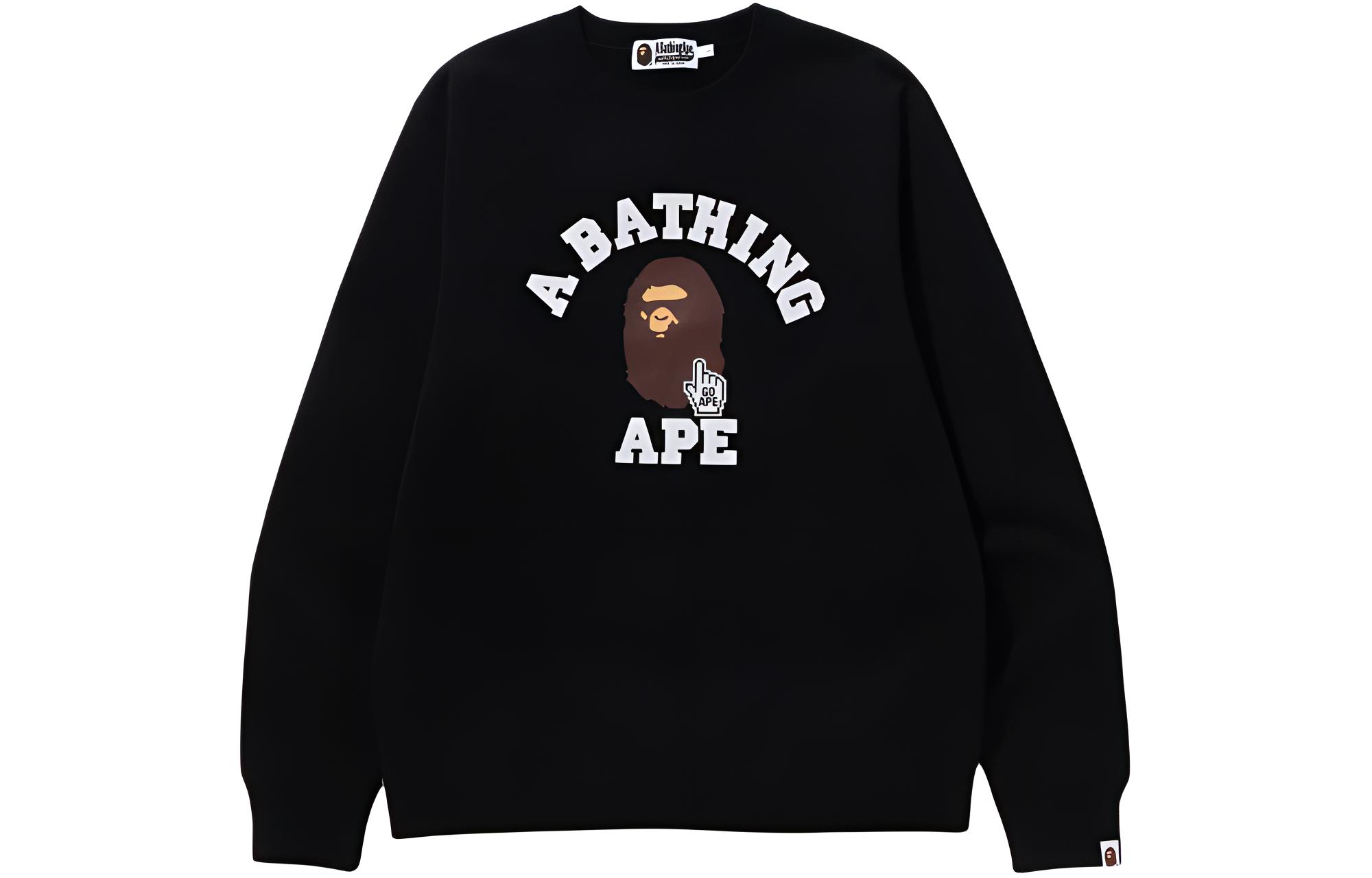 BAPE Ape Head Crewneck Long Sleeve Printed Sweatshirt () 1K25-113-001