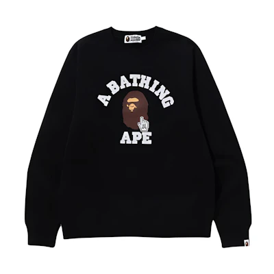 BAPE Ape Head Crewneck Long Sleeve Printed Sweatshirt () 1K25-113-001