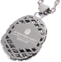 Collar BAPE Ape Head con Piedras de Cristal 'Plata' 1I30-182-019-Silver Lookbook Collar BAPE Ape Head con Piedras de Cristal 'Plata' 1I30-182-019-Silver