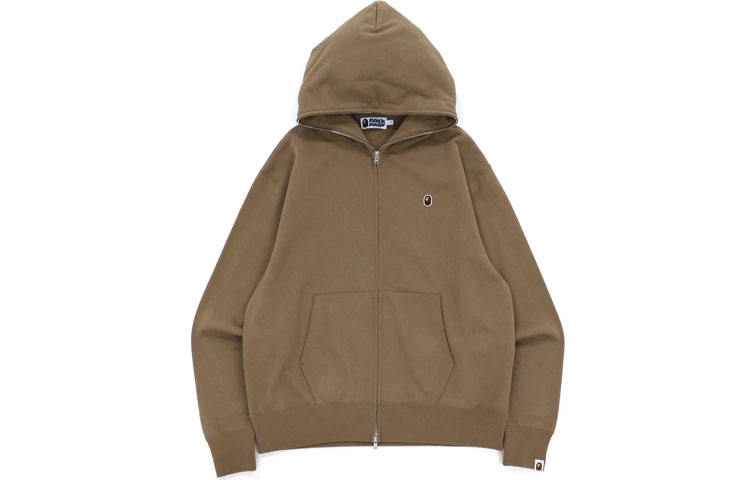 BAPE Ape Head Embroidered Loose Fit Zip-Up Hoodie Jacket - 1H70-115-004