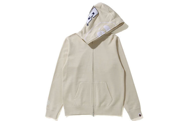 BAPE Ape Head Full-Zip Hoodie Sweatshirt Unisex Solid Color Series 1H30-215-506