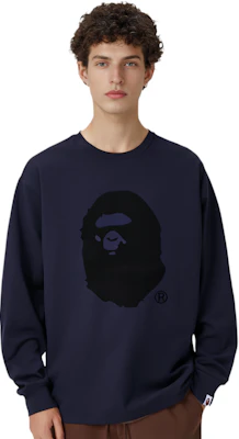 BAPE 猿人頭圖案長袖圓領套頭衛衣 男款 0ZXLTM111003N 1