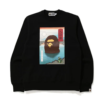 BAPE Ape Head Hot Spring Monkey Long Sleeve Sweatshirt Unisex 1G70-113-018
