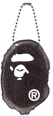 BAPE Ape Head Lame Coin Case 'Black' Buy BAPE Ape Head Lame Coin Case 'Black'