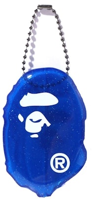 BAPE Ape Head Lame Coin Case 'Blue' Buy BAPE Ape Head Lame Coin Case 'Blue'