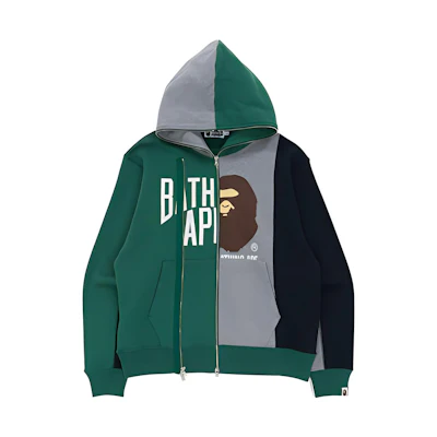 BAPE Ape Head Letter Print Zip-Up Hoodie Jacket 1H80-115-015