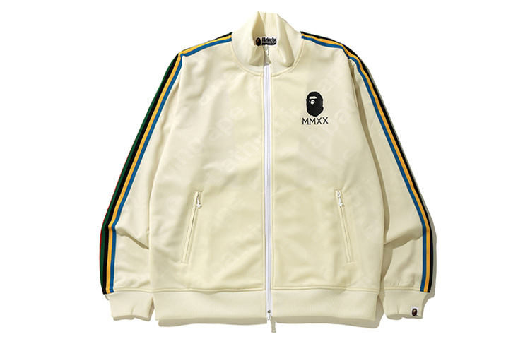 BAPE Ape Head Line Sleeve Jersey Top Color Block Zip Sweatshirt Unisex 0ZXSWM113006E