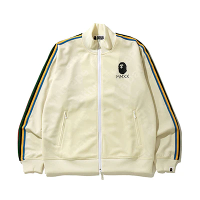 BAPE Ape Head Line Sleeve Jersey Top Color Block Zip Sweatshirt Unisex 0ZXSWM113006E