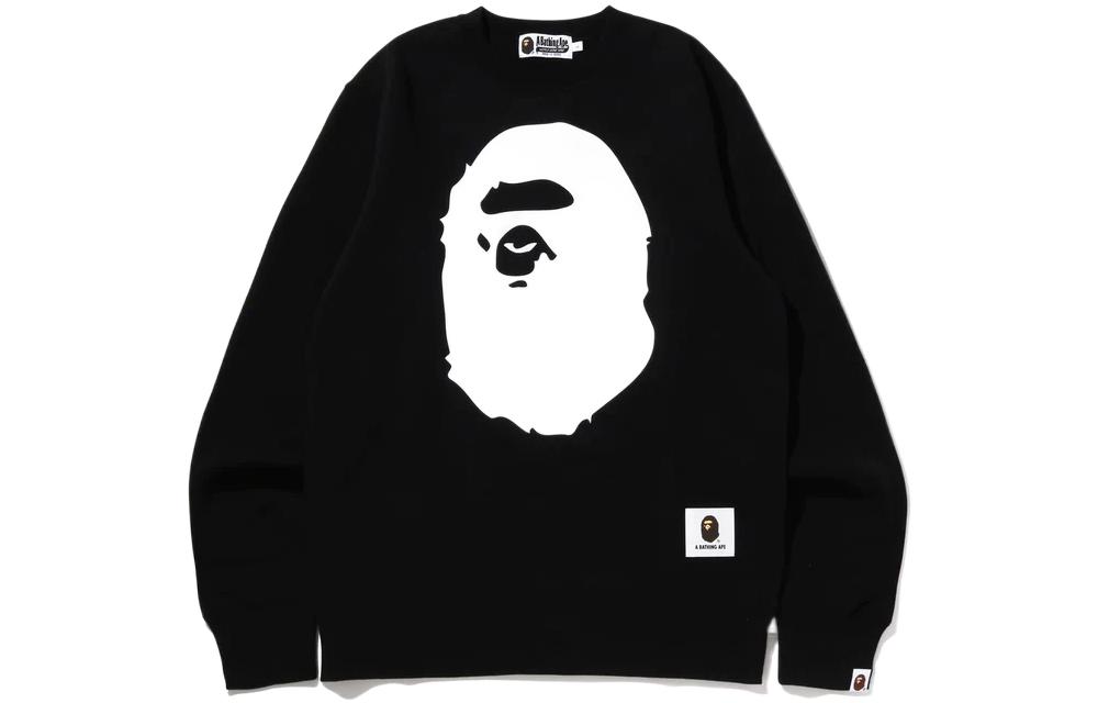 BAPE Ape Head Logo Crewneck Sweatshirt Black 4I20-113-004