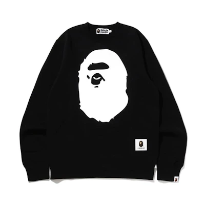 BAPE Ape Head Logo Crewneck Sweatshirt Black 4I20-113-004