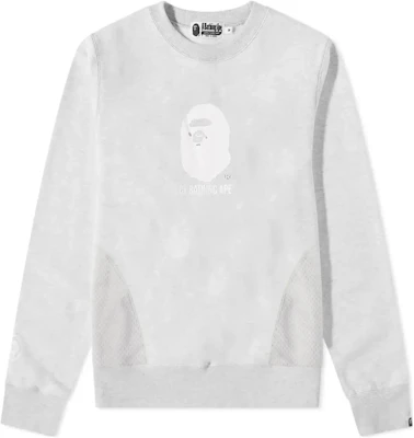 BAPE 猿人頭標誌灰色長袖中性圓領衛衣 001SWI801003M Order BAPE 猿人頭標誌灰色長袖中性圓領衛衣 001SWI801003M