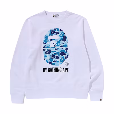 BAPE Ape Head Logo Print Crewneck Pullover Long-Sleeve Sweatshirt 1K20-113-007
