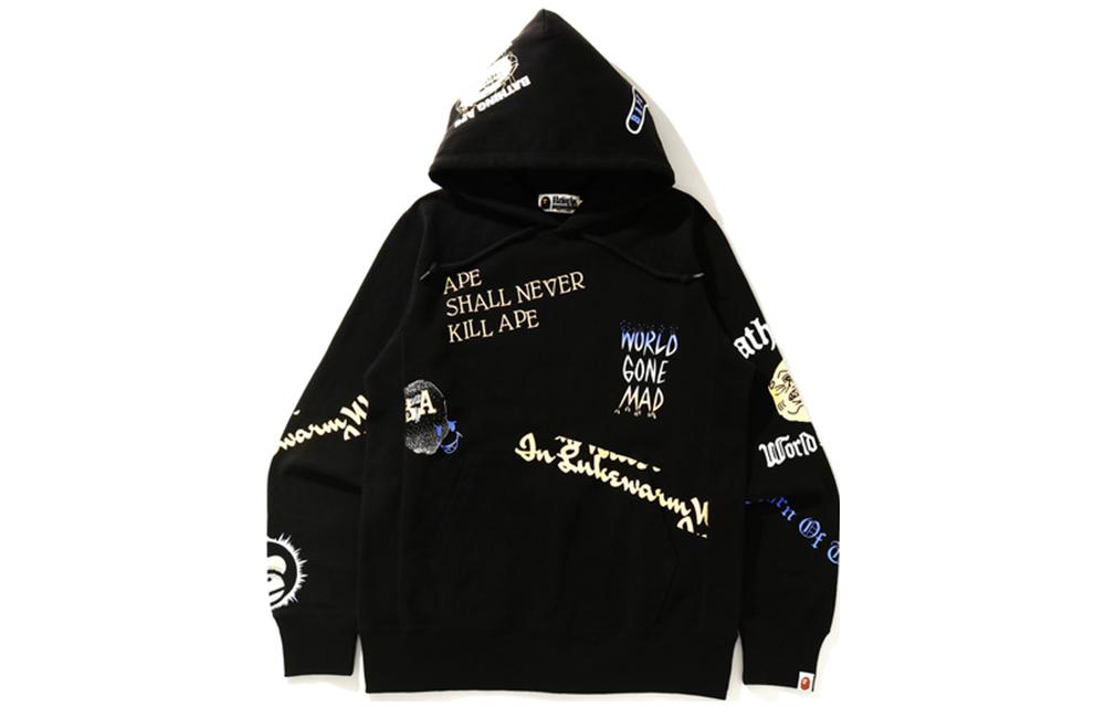 BAPE Ape Head Logo Print Pullover Long-Sleeve Sweatshirt 0ZXSWM114002G