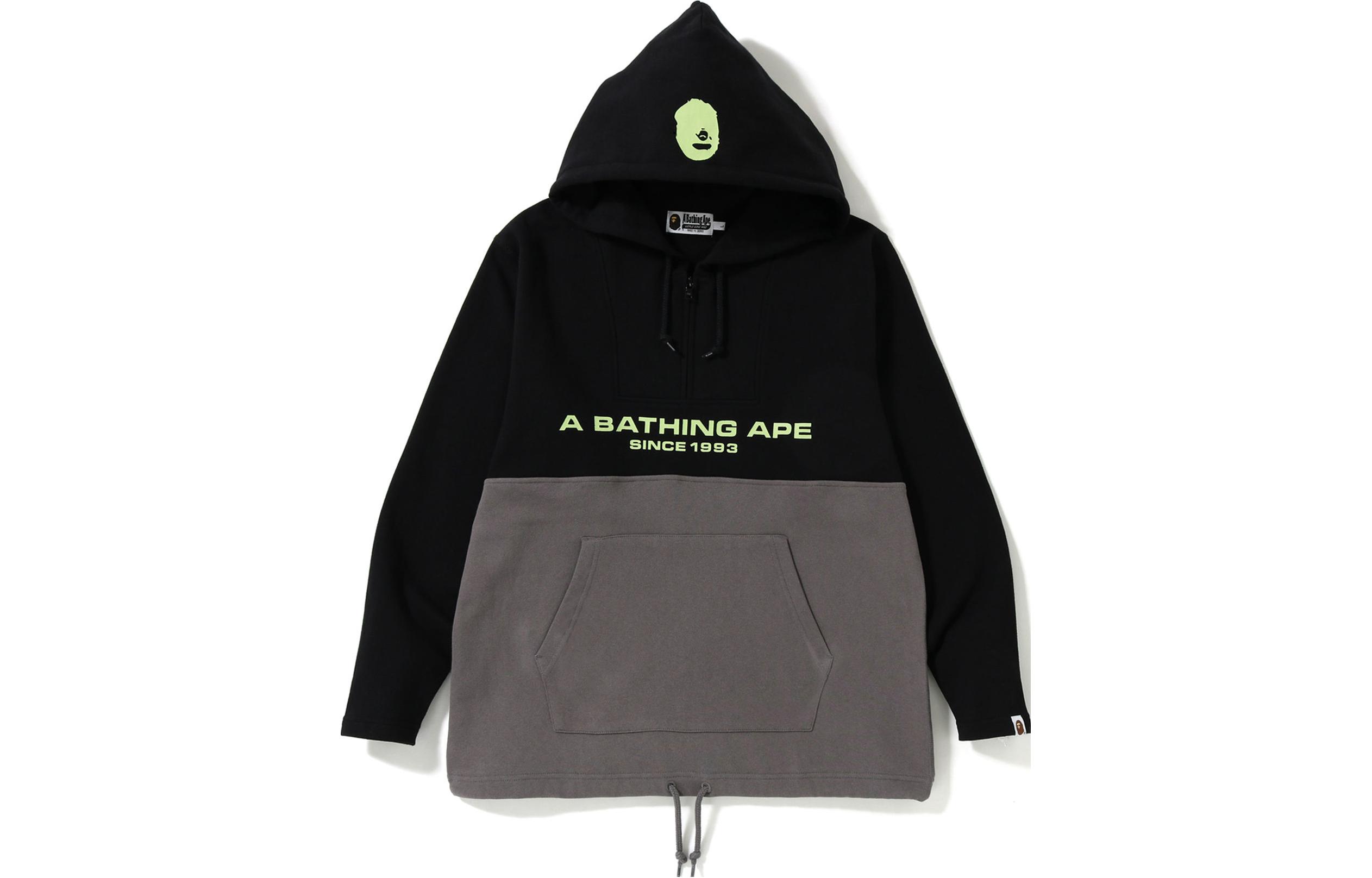 BAPE Ape Head Logo Print Sweatshirt Black Unisex 0ZXSWM114007C-BKX