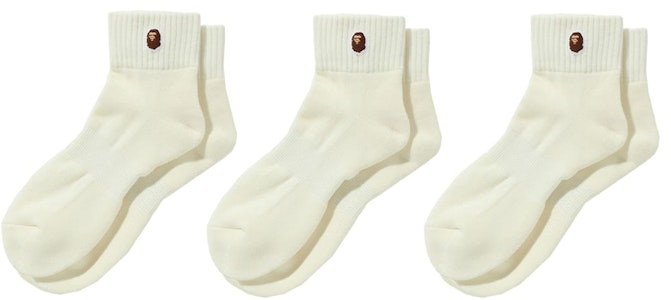 Kaos Kaki BAPE Ape Head One Point (3 Pasang) Putih Buy Kaos Kaki BAPE Ape Head One Point (3 Pasang) Putih