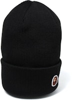 Bape Ape Head One Point Beanie Black Bape Ape Head One Point Beanie Black
