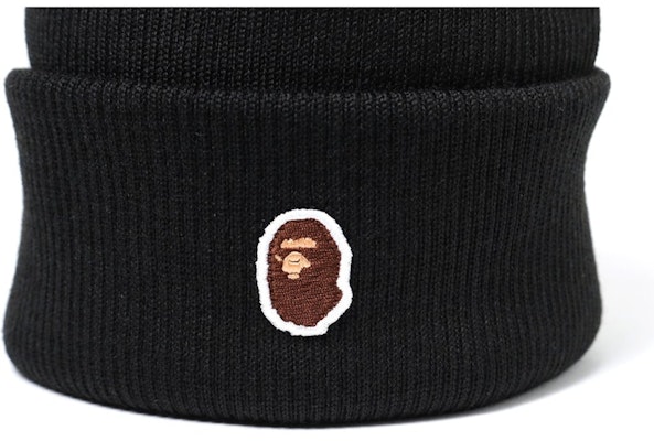 Bape Ape Head One Point Beanie Black Order Bape Ape Head One Point Beanie Black