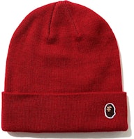 Bape Ape Head One Point Beanie Red Bape Ape Head One Point Beanie Red