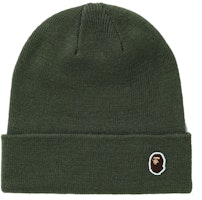 BAPE Ape Head One Point Knit Cap 'Olive' (FW21) BAPE Ape Head One Point Knit Cap 'Olive' (FW21)