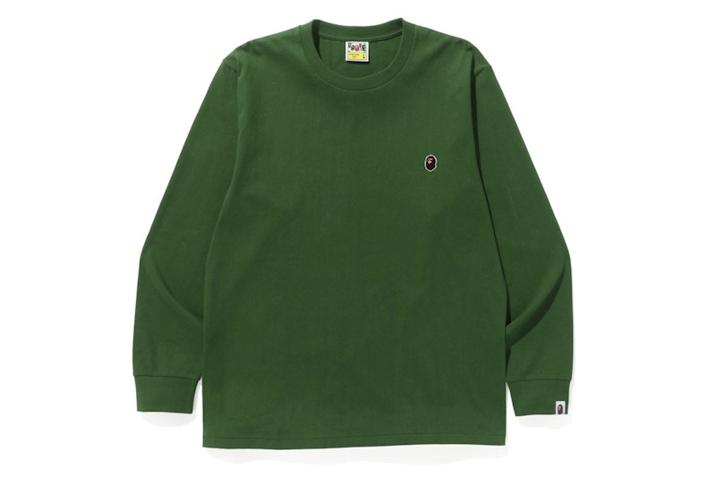 BAPE Ape Head One Point LS Tee Green