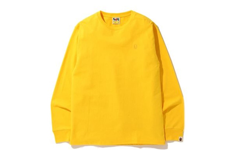 BAPE Ape Head One Point LS Tee Yellow