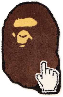 BAPE Ape Head Online Rug Brown Buy BAPE Ape Head Online Rug Brown