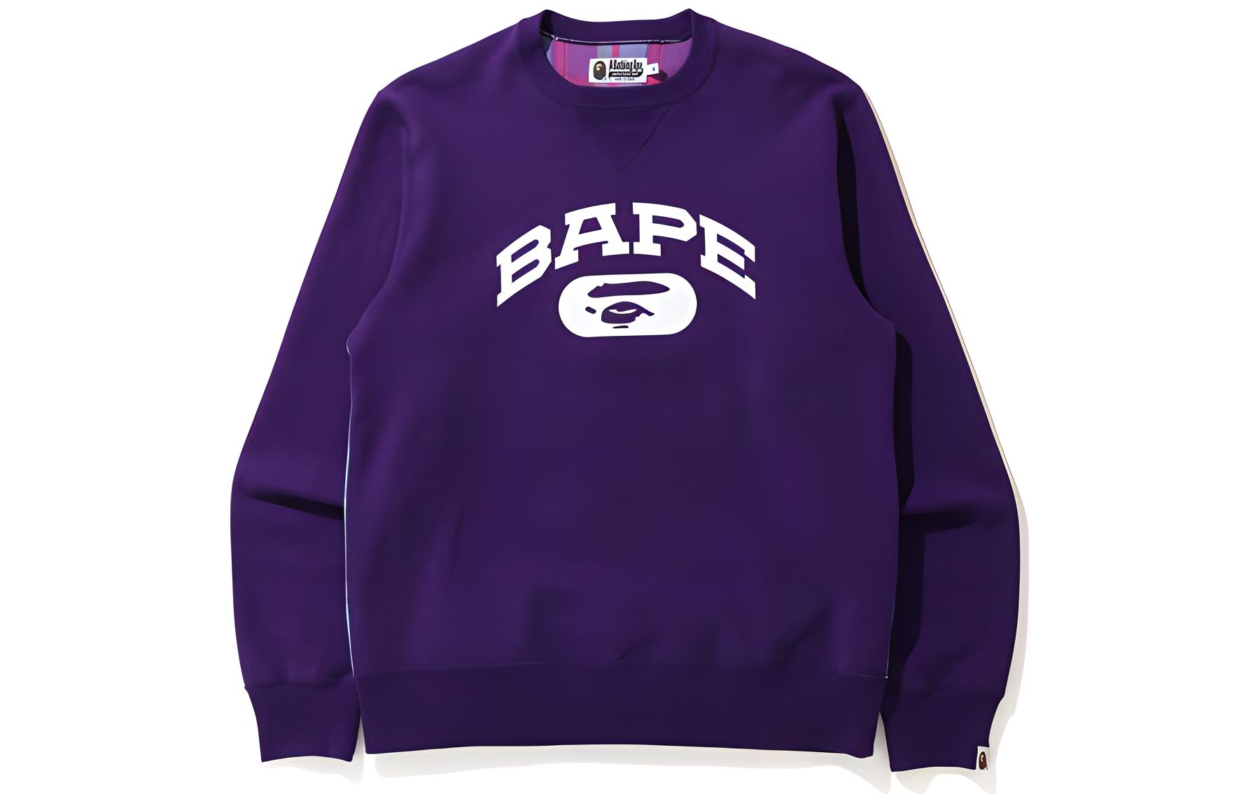 BAPE Ape Head Print Crewneck Sweatshirt 0ZXSWM113001G