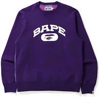 BAPE Ape Head Print Crewneck Sweatshirt 0ZXSWM113001G BAPE Ape Head Print Crewneck Sweatshirt 0ZXSWM113001G