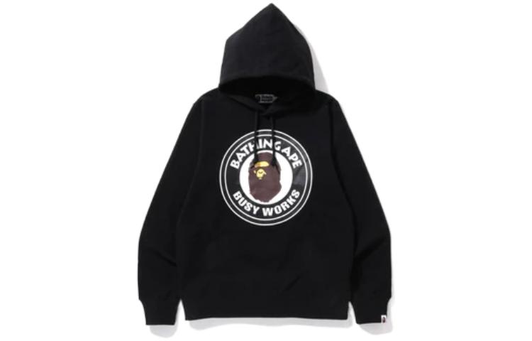 BAPE Ape Head Series Busy Works Pullover Hoodie Graphic Print 1I30-114-016