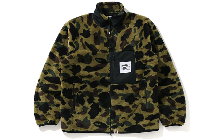 BAPE Ape Head Series Camouflage Patchwork Jacket Men 0ZXJKM140017F