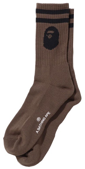 bape-ape-head-socks-brown