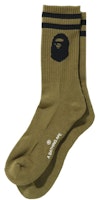 BAPE Ape Head Socks Olivedrab BAPE Ape Head Socks Olivedrab