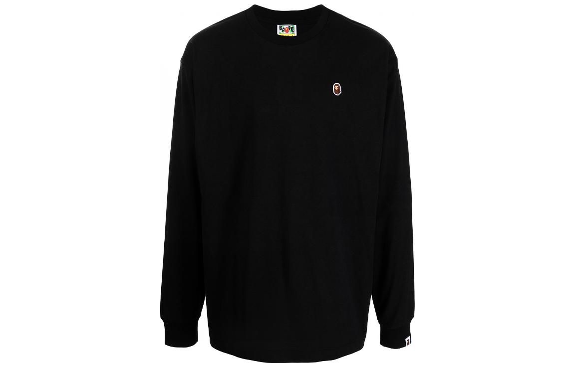 BAPE Ape Head Solid Logo Embroidered Long Sleeve Sweatshirt 001LTH701001M