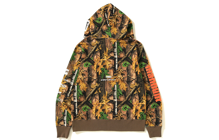 BAPE Ape Letter Print Leaf Pattern Hoodie Jacket Unisex. 0ZXSWM115013C 圖 3