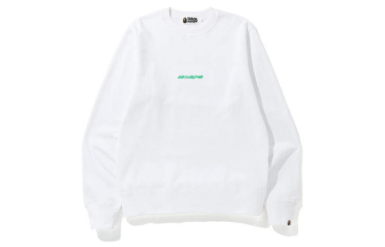 BAPE Ape Letters Long Sleeve Crewneck Sweatshirt Unisex 0ZXSWM113015D