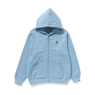 BAPE Ape Logo Embroidered Full-Zip Loose Hoodie Jacket 1J80-115-051
