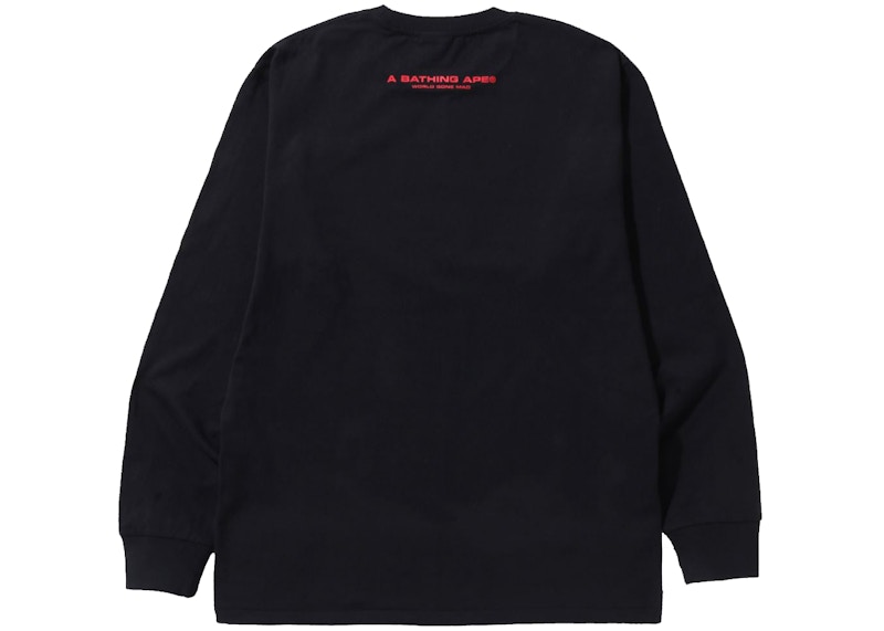 BAPE Ape Logo L/S Tee (SS22) Black 圖 2