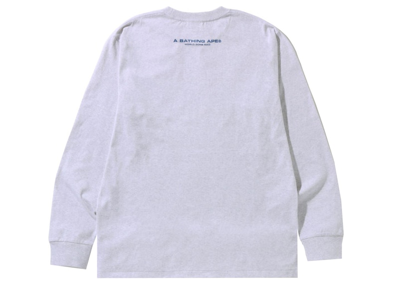 BAPE Ape Logo L/S Tee (SS22) Gray 圖 2