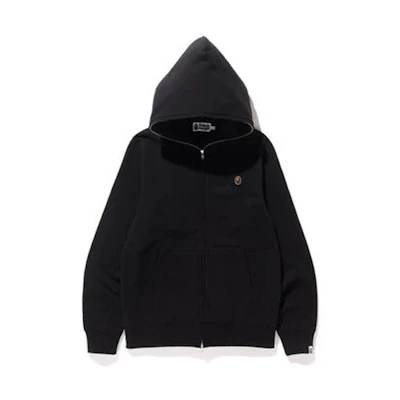 BAPE Ape Logo Patch Hoodie Jacket Black 1F30-115-020