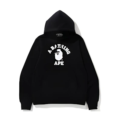 BAPE Ape Logo Print Long Sleeve Hoodie Style 0ZXSWM14002XD