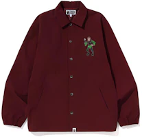BAPE Ape Logo Print Solid Color Polo Collar Jacket Men 0ZXLJM140010K BAPE Ape Logo Print Solid Color Polo Collar Jacket Men 0ZXLJM140010K