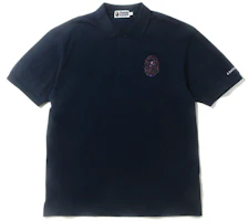 Shop BAPE Ape Logo Rhinestone Letter Embroidery Pullover Polo Shirt (Men). 0ZXPOM112011E