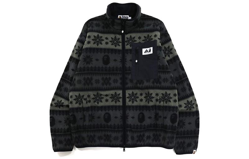 BAPE Ape Pattern High-Collar Jacket 0ZXSWM113002H