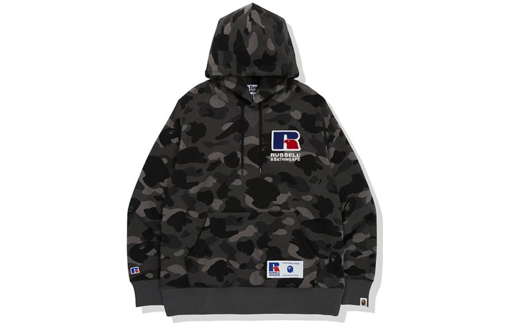 BAPE Ape Print Embroidered Flocked Patch Camo Hoodie Unisex 0ZXSWM114920F