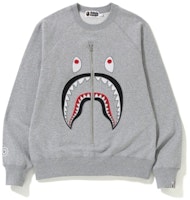 Bape Applique Shark Crewneck Grey Bape Applique Shark Crewneck Grey