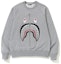 Buy Bape Applique Shark Crewneck Grey
