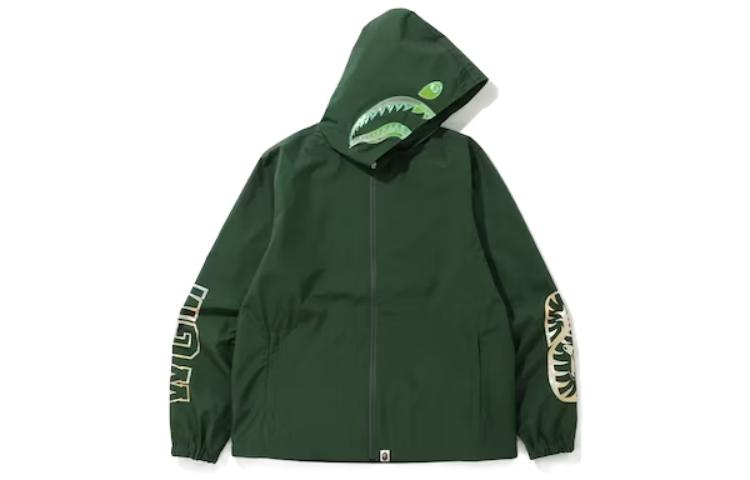 BAPE Aurora Shark Hoodie Jacket Green Unisex 001ljf801003x